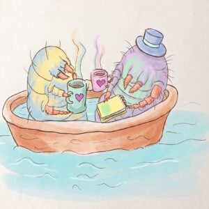 Acariens in a boat