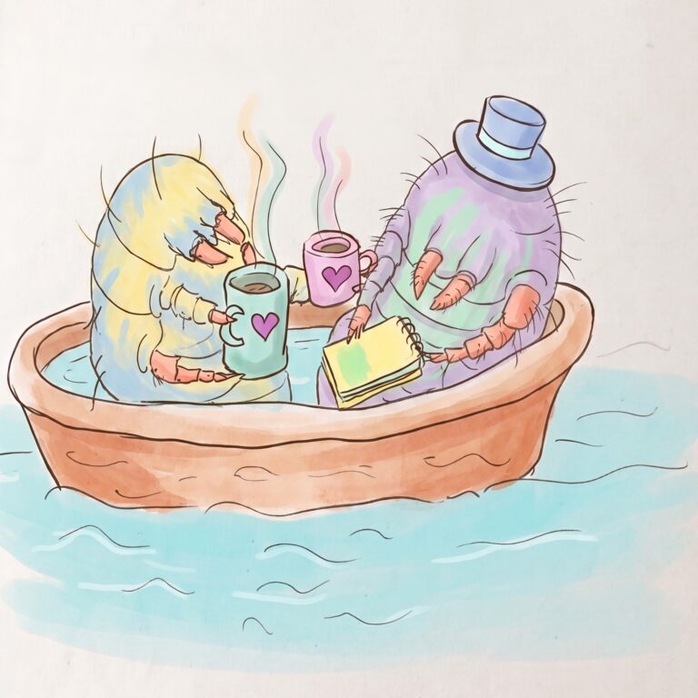 Acariens in a boat